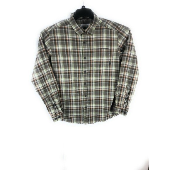 Columbia Men's Medium Long Sleeve Button Up Multicolor Cotton Adult Shirt A12 - Picture 1 of 4